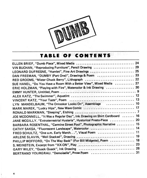 DUMB Table of Contents