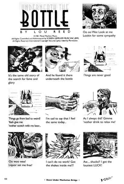 Underneath The Bottle, lyrics and music, Lou Reed. Used by Special Permission.