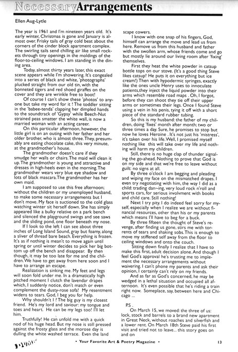 Necessary arrangements, by Ellen Aug-Lytle